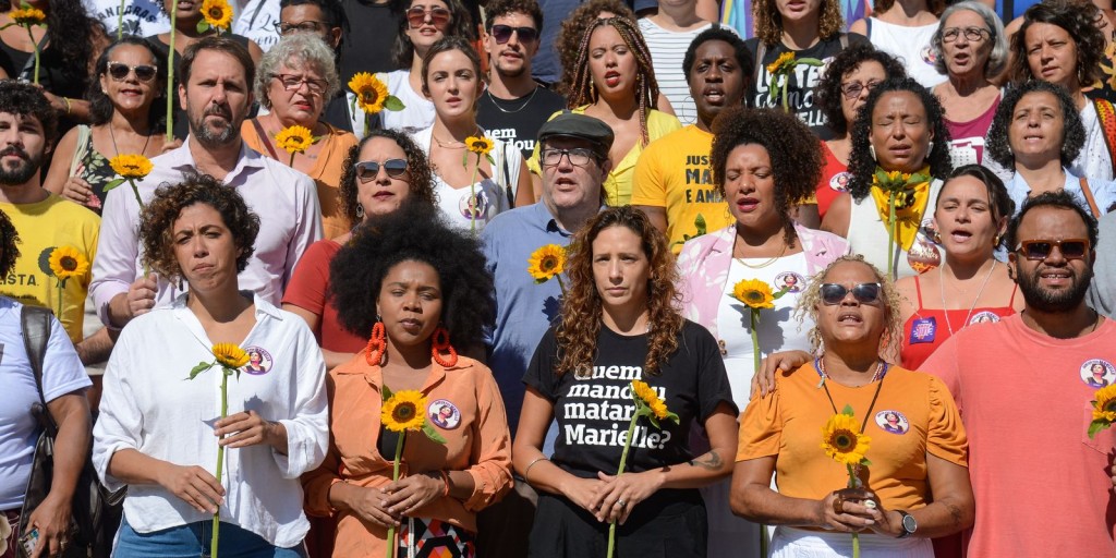 Ato na Cinelândia lembra seis anos da morte de Marielle Franco